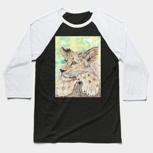 Lion  watercolor painting Baseball T-Shirt